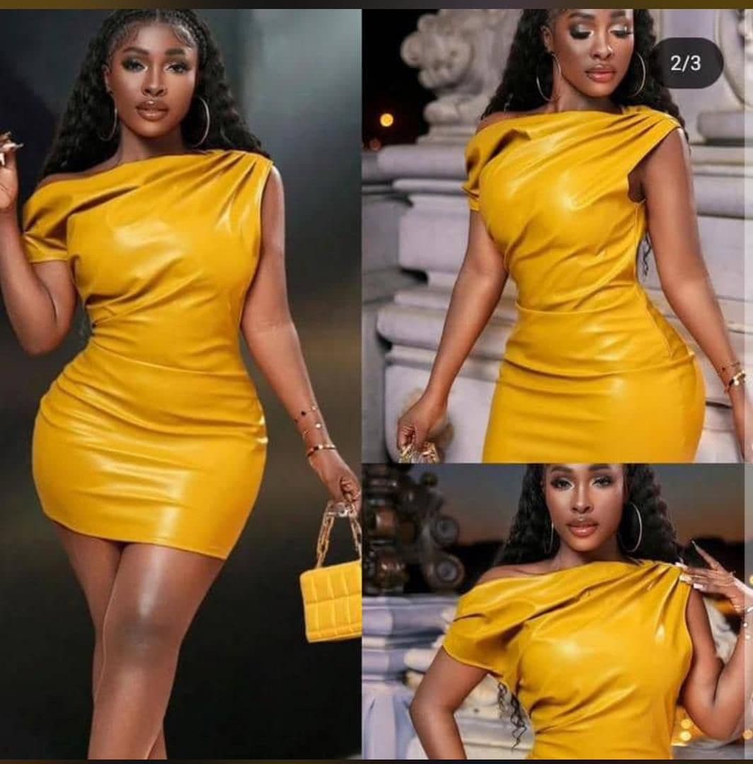 Leather short gown