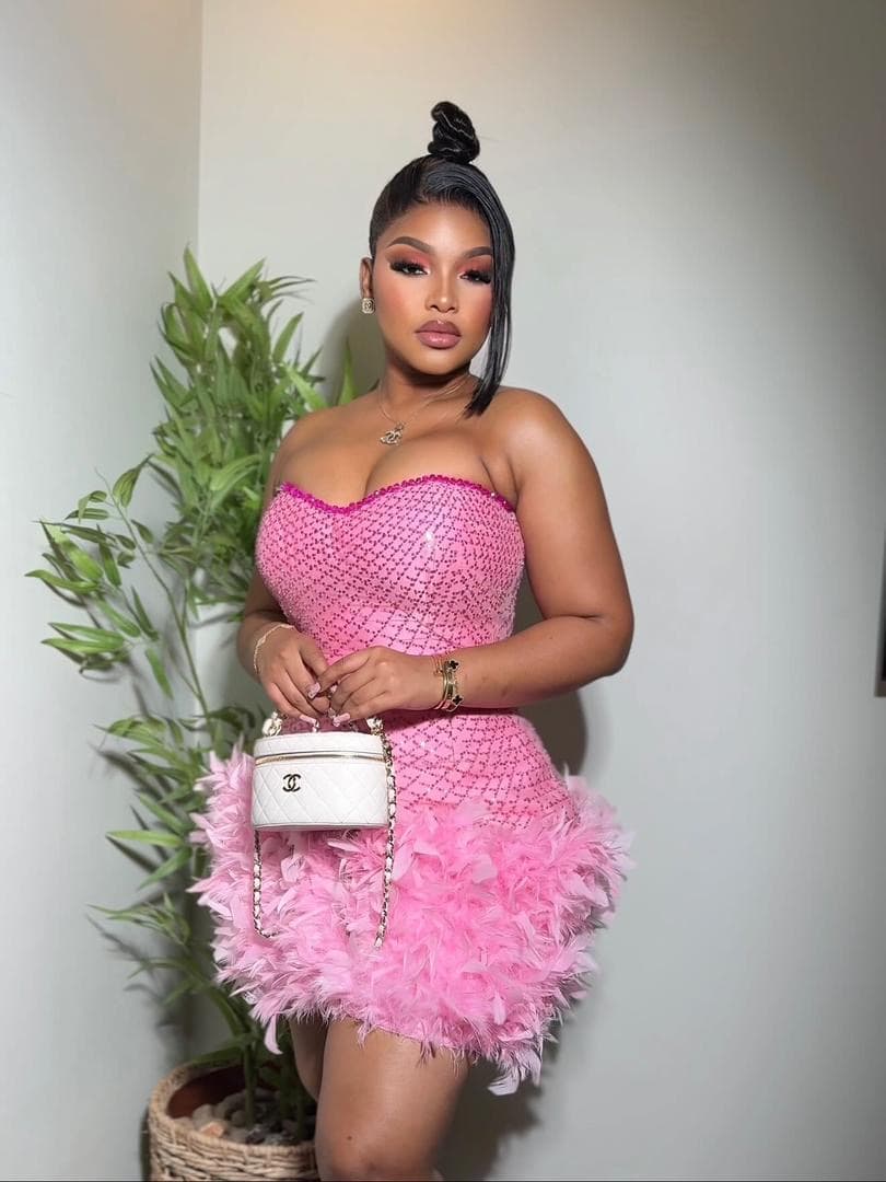 Tube pink gown