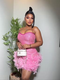 Tube pink gown